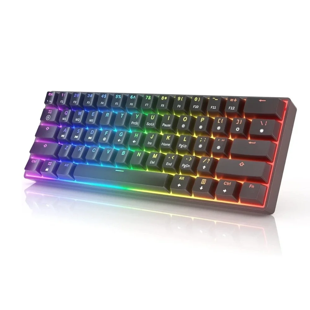 HK Gaming GK61 60% Optical Gaming Keyboard RGB Backlit Hot Swappable‎